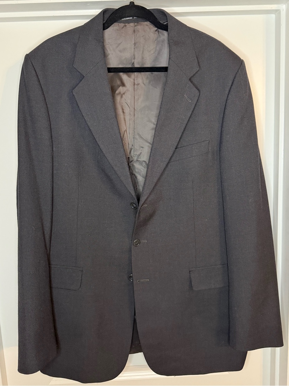 Alexandre of London Men's Dark Gray Three-Button Sport Coat